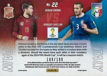2014 Panini Prizm FIFA World Cup Brazil - World Cup Matchups Prizms Blue #22 Giorgio Chiellini / Sergio Ramos Back