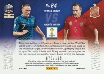 2014 Panini Prizm FIFA World Cup Brazil - World Cup Matchups Prizms Blue #24 Andres Iniesta / Franck Ribery Back