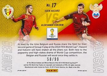 2014 Panini Prizm FIFA World Cup Brazil - World Cup Matchups Prizms Purple #17 Aleksandr Kokorin / Eden Hazard Back