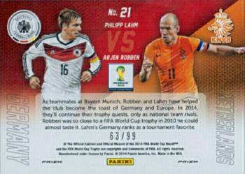2014 Panini Prizm FIFA World Cup Brazil - World Cup Matchups Prizms Purple #21 Arjen Robben / Philipp Lahm Back