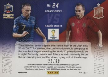 2014 Panini Prizm FIFA World Cup Brazil - World Cup Matchups Prizms Purple #24 Andres Iniesta / Franck Ribery Back
