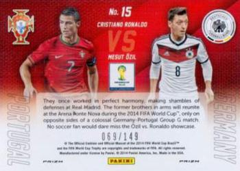 2014 Panini Prizm FIFA World Cup Brazil - World Cup Matchups Prizms Red #15 Cristiano Ronaldo / Mesut Ozil Back