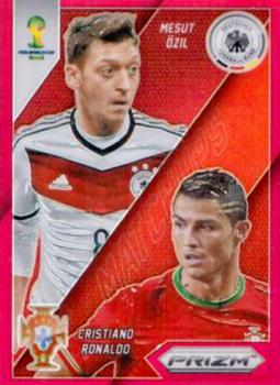 2014 Panini Prizm FIFA World Cup Brazil - World Cup Matchups Prizms Red #15 Cristiano Ronaldo / Mesut Ozil Front