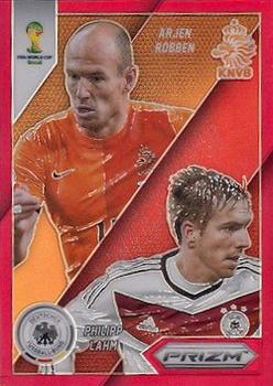 2014 Panini Prizm FIFA World Cup Brazil - World Cup Matchups Prizms Red #21 Arjen Robben / Philipp Lahm Front