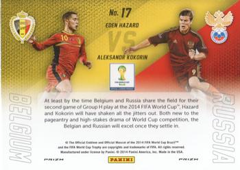 2014 Panini Prizm FIFA World Cup Brazil - World Cup Matchups Prizms Yellow and Red Pulsar #17 Aleksandr Kokorin / Eden Hazard Back