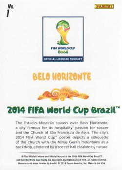 2014 Panini Prizm FIFA World Cup Brazil - World Cup Posters #1 Belo Horizonte Back
