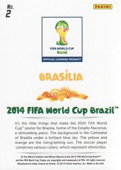 2014 Panini Prizm FIFA World Cup Brazil - World Cup Posters #2 Brasilia Back