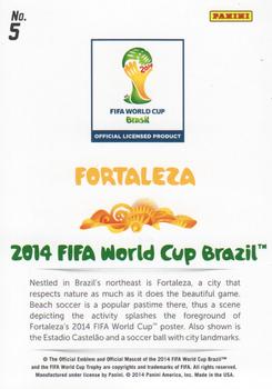 2014 Panini Prizm FIFA World Cup Brazil - World Cup Posters #5 Fortaleza Back
