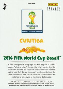 2014 Panini Prizm FIFA World Cup Brazil - World Cup Posters Prizms Blue #4 Curitiba Back