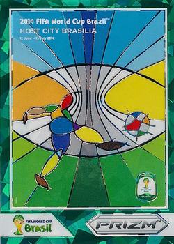 2014 Panini Prizm FIFA World Cup Brazil - World Cup Posters Prizms Green Crystal #2 Brasilia Front