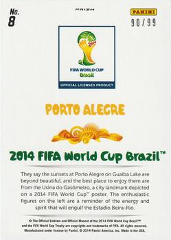 2014 Panini Prizm FIFA World Cup Brazil - World Cup Posters Prizms Purple #8 Porto Alegre Back