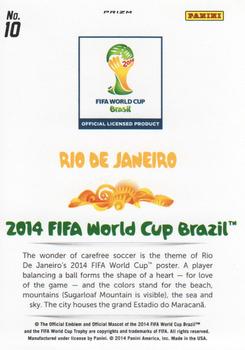 2014 Panini Prizm FIFA World Cup Brazil - World Cup Posters Prizms Yellow and Red Pulsar #10 Rio de Janeiro Back