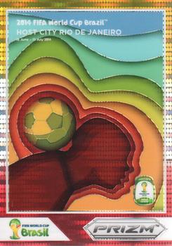 2014 Panini Prizm FIFA World Cup Brazil - World Cup Posters Prizms Yellow and Red Pulsar #10 Rio de Janeiro Front