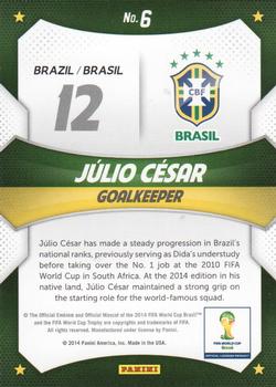 2014 Panini Prizm FIFA World Cup Brazil - World Cup Stars #6 Julio Cesar Back