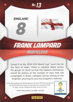 2014 Panini Prizm FIFA World Cup Brazil - World Cup Stars #13 Frank Lampard Back