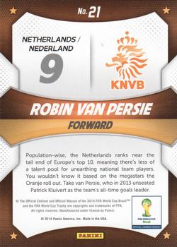 2014 Panini Prizm FIFA World Cup Brazil - World Cup Stars #21 Robin van Persie Back