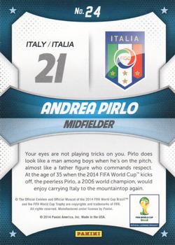 2014 Panini Prizm FIFA World Cup Brazil - World Cup Stars #24 Andrea Pirlo Back