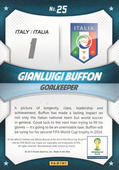 2014 Panini Prizm FIFA World Cup Brazil - World Cup Stars #25 Gianluigi Buffon Back