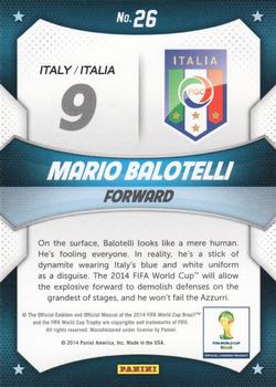 2014 Panini Prizm FIFA World Cup Brazil - World Cup Stars #26 Mario Balotelli Back