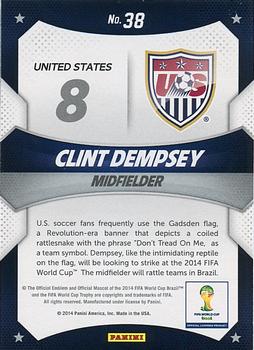 2014 Panini Prizm FIFA World Cup Brazil - World Cup Stars #38 Clint Dempsey Back