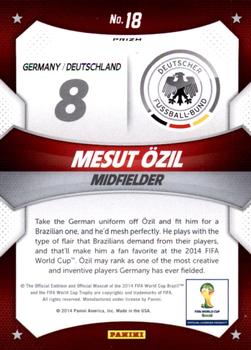 2014 Panini Prizm FIFA World Cup Brazil - World Cup Stars Prizms #18 Mesut Ozil Back