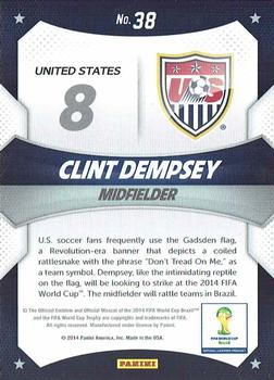 2014 Panini Prizm FIFA World Cup Brazil - World Cup Stars Prizms #38 Clint Dempsey Back