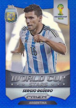 2014 Panini Prizm FIFA World Cup Brazil - World Cup Stars Prizms Blue #2 Sergio Aguero Front