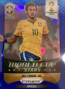 2014 Panini Prizm FIFA World Cup Brazil - World Cup Stars Prizms Blue #7 Neymar Jr. Front