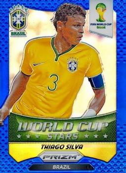 2014 Panini Prizm FIFA World Cup Brazil - World Cup Stars Prizms Blue #8 Thiago Silva Front