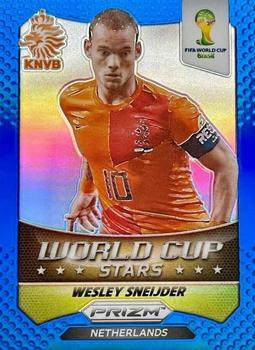 2014 Panini Prizm FIFA World Cup Brazil - World Cup Stars Prizms Blue #22 Wesley Sneijder Front