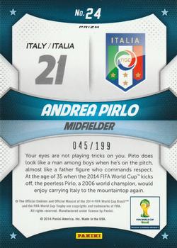 2014 Panini Prizm FIFA World Cup Brazil - World Cup Stars Prizms Blue #24 Andrea Pirlo Back