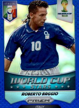 2014 Panini Prizm FIFA World Cup Brazil - World Cup Stars Prizms Blue #44 Roberto Baggio Front