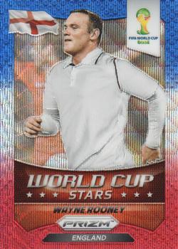 2014 Panini Prizm FIFA World Cup Brazil - World Cup Stars Prizms Blue and Red Blue Wave #14 Wayne Rooney Front