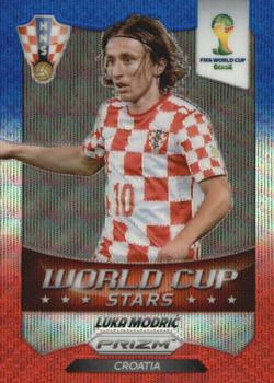 2014 Panini Prizm FIFA World Cup Brazil - World Cup Stars Prizms Blue and Red Blue Wave #23 Luka Modric Front