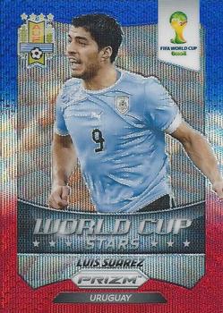 2014 Panini Prizm FIFA World Cup Brazil - World Cup Stars Prizms Blue and Red Blue Wave #37 Luis Suarez Front