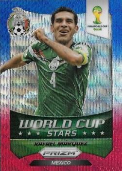 2014 Panini Prizm FIFA World Cup Brazil - World Cup Stars Prizms Blue and Red Blue Wave #40 Rafael Marquez Front