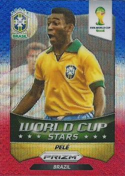 2014 Panini Prizm FIFA World Cup Brazil - World Cup Stars Prizms Blue and Red Blue Wave #41 Pele Front