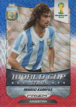 2014 Panini Prizm FIFA World Cup Brazil - World Cup Stars Prizms Blue and Red Blue Wave #43 Mario Kempes Front