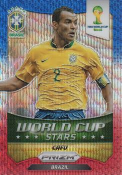 2014 Panini Prizm FIFA World Cup Brazil - World Cup Stars Prizms Blue and Red Blue Wave #47 Cafu Front