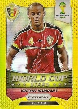 2014 Panini Prizm FIFA World Cup Brazil - World Cup Stars Prizms Gold #4 Vincent Kompany Front