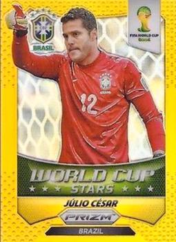 2014 Panini Prizm FIFA World Cup Brazil - World Cup Stars Prizms Gold #6 Julio Cesar Front