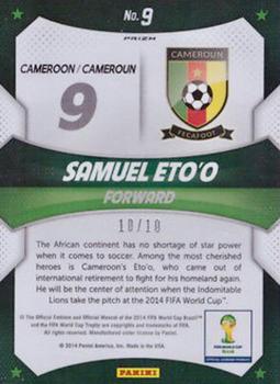 2014 Panini Prizm FIFA World Cup Brazil - World Cup Stars Prizms Gold #9 Samuel Eto'o Back