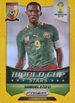 2014 Panini Prizm FIFA World Cup Brazil - World Cup Stars Prizms Gold #9 Samuel Eto'o Front