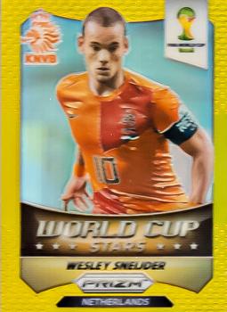2014 Panini Prizm FIFA World Cup Brazil - World Cup Stars Prizms Gold #22 Wesley Sneijder Front