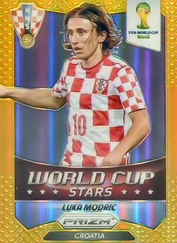 2014 Panini Prizm FIFA World Cup Brazil - World Cup Stars Prizms Gold #23 Luka Modric Front