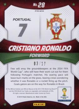 2014 Panini Prizm FIFA World Cup Brazil - World Cup Stars Prizms Gold #28 Cristiano Ronaldo Back