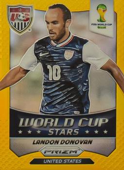 2014 Panini Prizm FIFA World Cup Brazil - World Cup Stars Prizms Gold #39 Landon Donovan Front