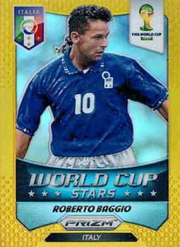 2014 Panini Prizm FIFA World Cup Brazil - World Cup Stars Prizms Gold #44 Roberto Baggio Front