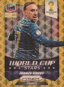 2014 Panini Prizm FIFA World Cup Brazil - World Cup Stars Prizms Gold Power #15 Franck Ribery Front