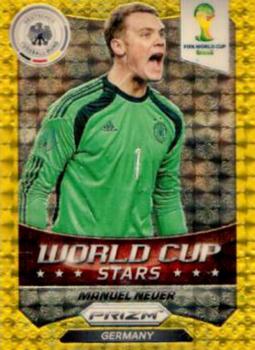 2014 Panini Prizm FIFA World Cup Brazil - World Cup Stars Prizms Gold Power #17 Manuel Neuer Front